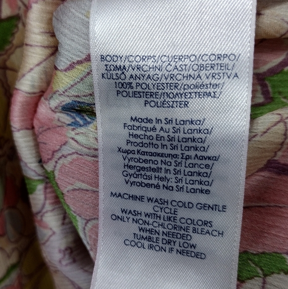 Ralph Lauren Floral Poet Blouse Women's M Pink Cottagecore Peasant Retro 90s Y2K - Picture 8 of 8